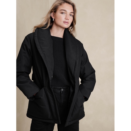 바나나리퍼블릭 Shawl-Collar Belted Jacket