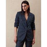 Chambray Long Blazer