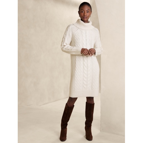 바나나리퍼블릭 Cable Knee-Length Sweater Dress