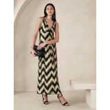 Lurex Chevron Maxi Dress