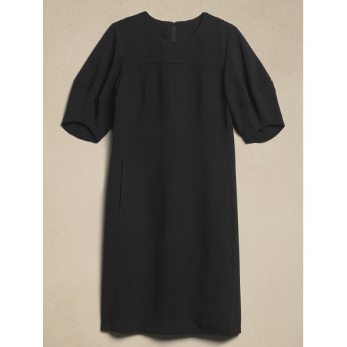 바나나리퍼블릭 Lantern-Sleeve Knee-Length Dress