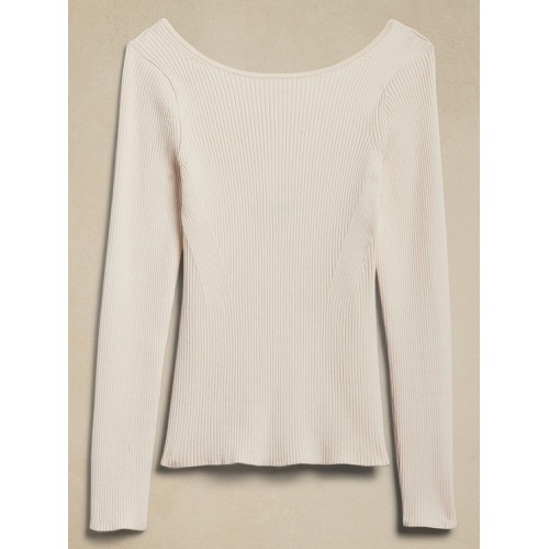 바나나리퍼블릭 Scoop-Back Ribbed Sweater