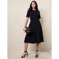 Soft Touch Scuba Seamed Midi Dress