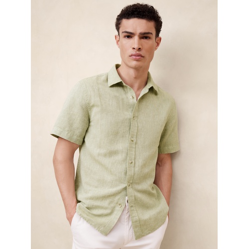 바나나리퍼블릭 Slim Linen-Blend Shirt