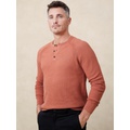 Textured Henley Sweater