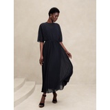 Chiffon Pleated Maxi Dress