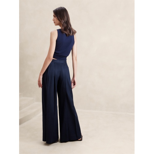 바나나리퍼블릭 Linen-Blend Palazzo Pant