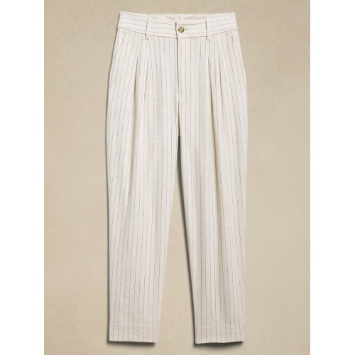 바나나리퍼블릭 Linen-Blend Herringbone Pleated Pant