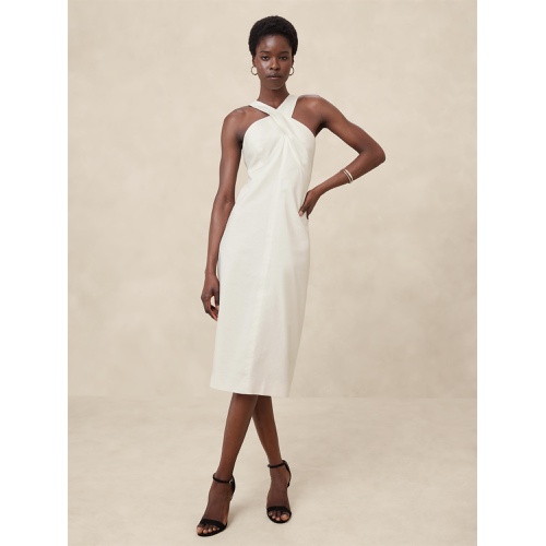바나나리퍼블릭 Linen-Blend Midi Dress