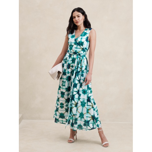 바나나리퍼블릭 Voile Wrap-Waist Maxi Dress