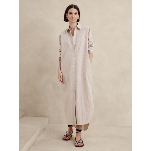 바나나리퍼블릭 Poplin Maxi Shirtdress