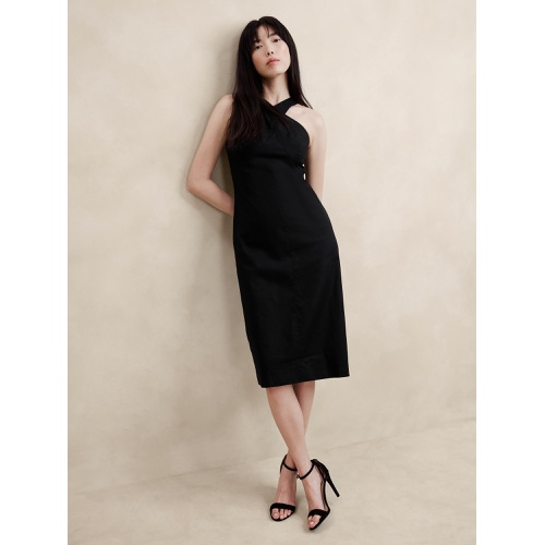 바나나리퍼블릭 Linen-Blend Midi Dress