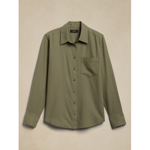 바나나리퍼블릭 Classic Linen-Blend Shirt