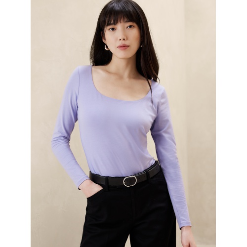 바나나리퍼블릭 Soft Stretch Square-Neck Bodysuit