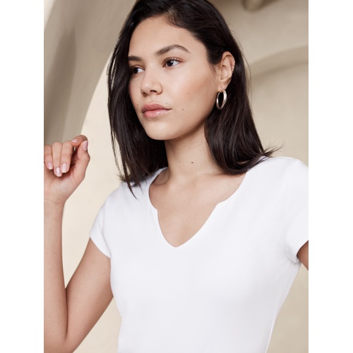 바나나리퍼블릭 Soft Stretch Split-Neck Bodysuit