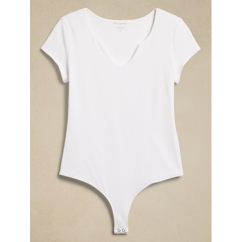 바나나리퍼블릭 Soft Stretch Split-Neck Bodysuit