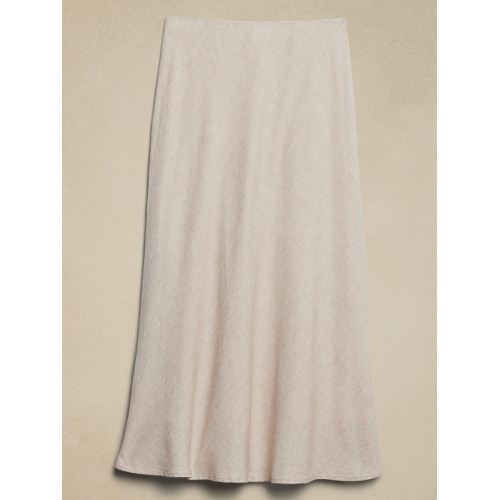 바나나리퍼블릭 Linen-Blend Midi Slip Skirt