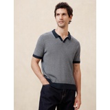 Birdseye Stitch Sweater Polo