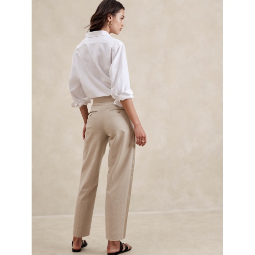 바나나리퍼블릭 Linen-Blend Tuxedo Tapered Pant