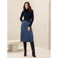 Denim Knee-Length Skirt