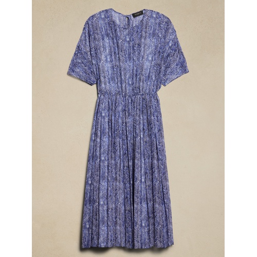 바나나리퍼블릭 Chiffon Pleated Midi Dress