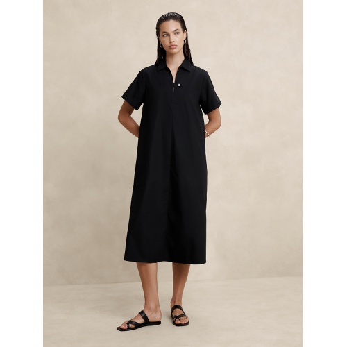 바나나리퍼블릭 Tab Poplin Midi Dress