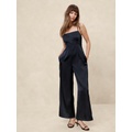 Strappy Satin Jumpsuit