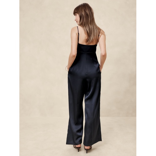 바나나리퍼블릭 Strappy Satin Jumpsuit