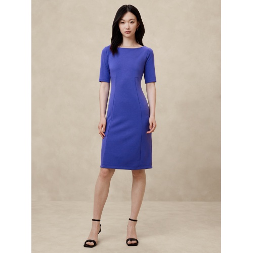 바나나리퍼블릭 Scuba Seamed Knee-Length Dress