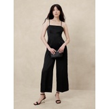 Strappy Satin Jumpsuit