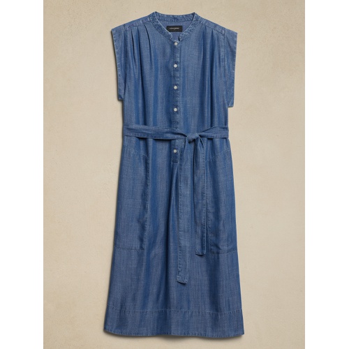 바나나리퍼블릭 Chambray Midi Shift Shirtdress