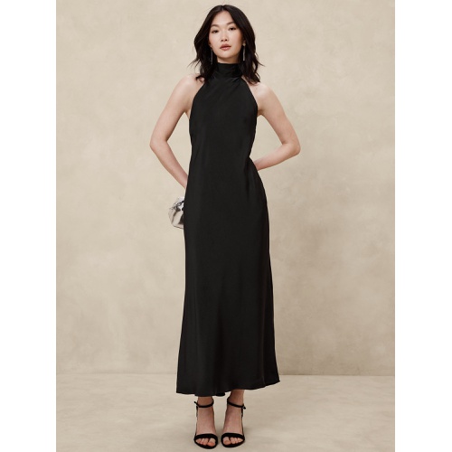 바나나리퍼블릭 Silky Open-Back Maxi Dress