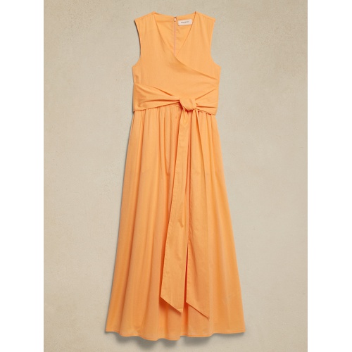 바나나리퍼블릭 Voile Wrap-Waist Maxi Dress