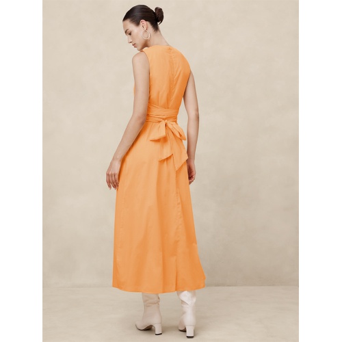 바나나리퍼블릭 Voile Wrap-Waist Maxi Dress