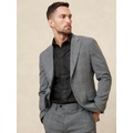 Tailored-Fit Gray Prince Of Wales Suit Jacket