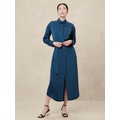 Tie-Waist Maxi Shirtdress