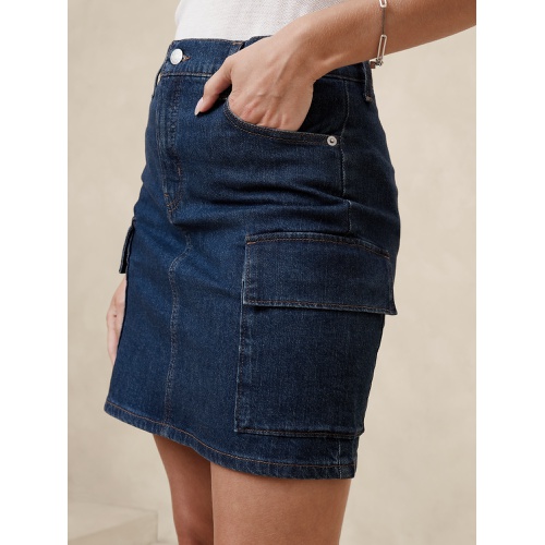 바나나리퍼블릭 Denim Cargo Mini Skirt