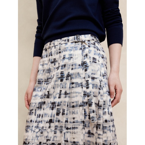 바나나리퍼블릭 Silky Twill Wrap Midi Skirt