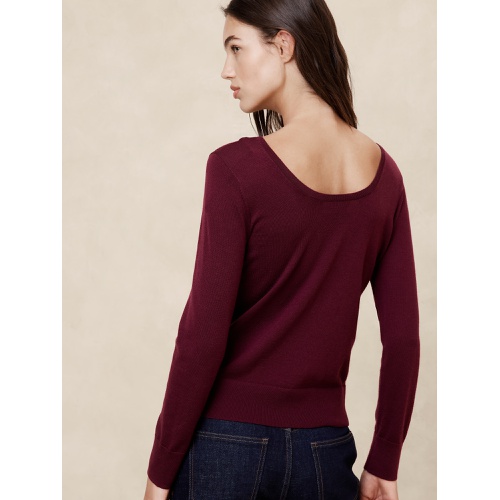 바나나리퍼블릭 Merino Wool Scoop-Back Sweater