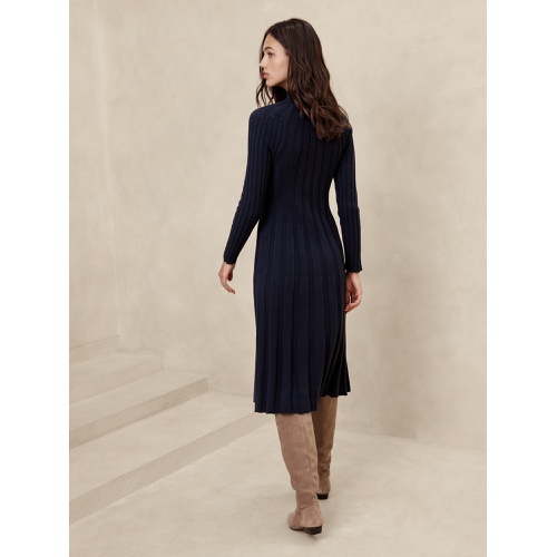 바나나리퍼블릭 Ribbed Midi Sweater Dress