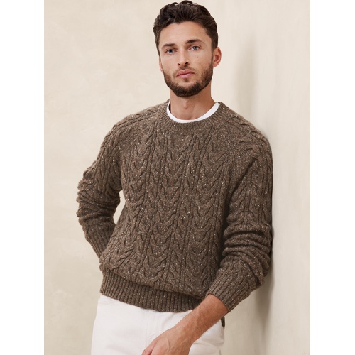 바나나리퍼블릭 Tweed Cable Sweater