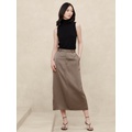 Satin Column Maxi Skirt