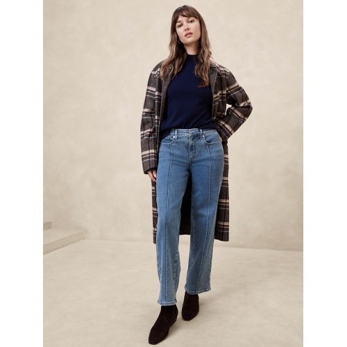 바나나리퍼블릭 Mid-Rise Straight Pintuck Jean