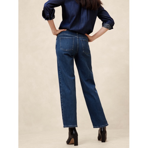 바나나리퍼블릭 Mid-Rise Straight Pintuck Jean