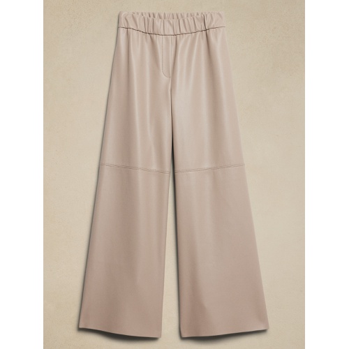 바나나리퍼블릭 Vegan Leather Wide-Leg Pull-On Pant