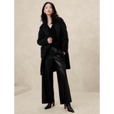 Vegan Leather Wide-Leg Pull-On Pant