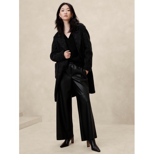 바나나리퍼블릭 Vegan Leather Wide-Leg Pull-On Pant