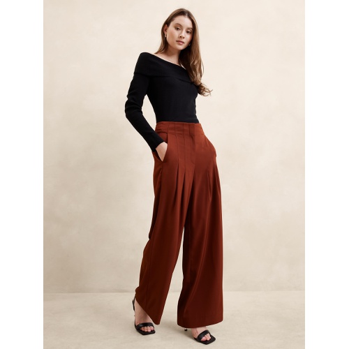 바나나리퍼블릭 Ultra High-Rise Wide-Leg Pant