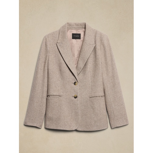 바나나리퍼블릭 Wool-Blend Herringbone Blazer