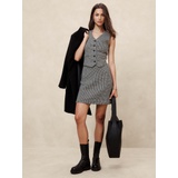 Wool-Blend Houndstooth Vest